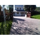 grey block paved driveway